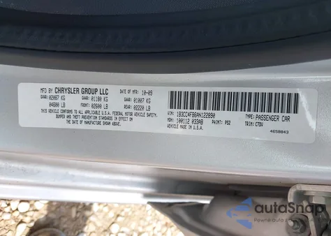 2010 Dodge Avenger Sxt из США, поврежденный, VIN 1B3CC4FB6AN122890